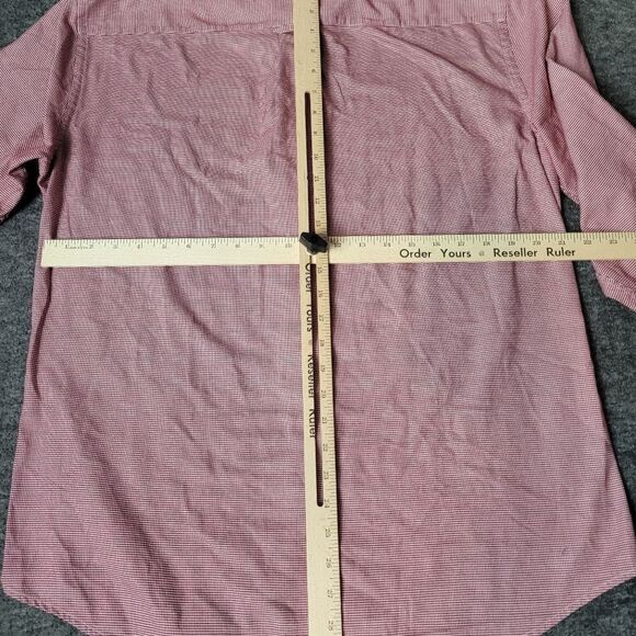 Hugo Boss Slim Fit Men's Size XL Button Down Cotton Shirt Red & White Dot Print - Picture 8 of 10